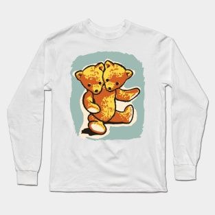 Vintage Two Headed Teddy Bear Long Sleeve T-Shirt